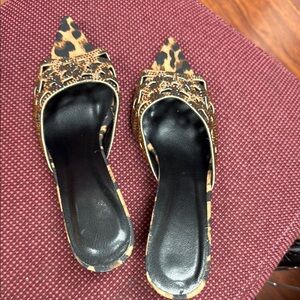 Leopard Print Women's Slide Sandals